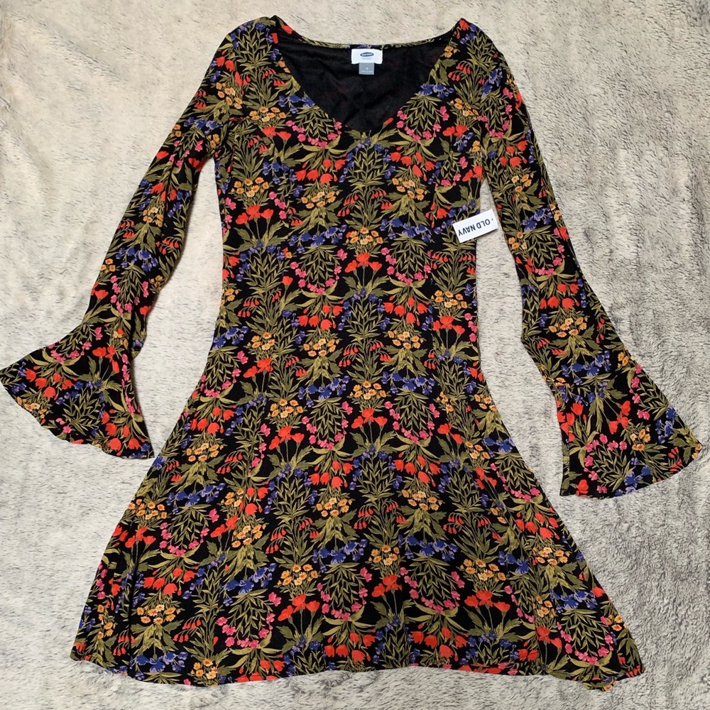 Old Navy Floral Dress with Flutter Sleeves